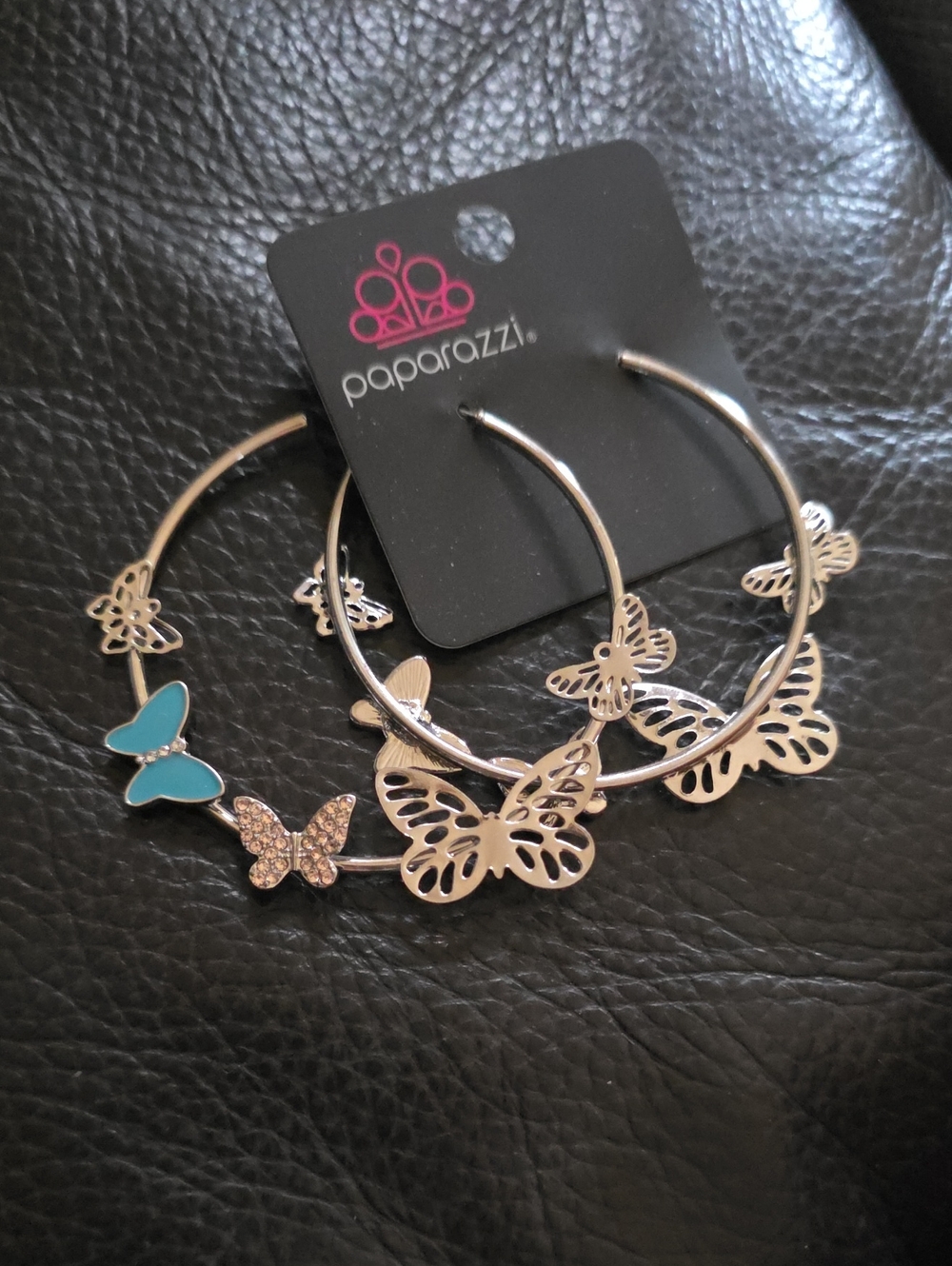 Butterfly Silver and Blue Earrings